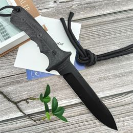 Newest Chris Reeve Pacific Combat Military Fixed Knife High Hardness D2 Steel G10 Handle Bushcraft Wilderness Straight Knife Men Collector Gift Edc Camp Tool 15600