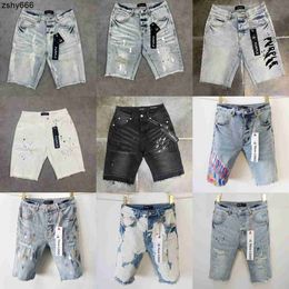 Mens Purple Jeans Shorts Casual Ripped Biker Slim Straight Medium designer Stacked Ksubi Trendy Brand Retrop