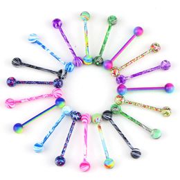 Barefoot Sandals Paint Barbell Tongue Piercing Nipple Nail Stainless Steel Ear Bone Body Jewelry For Drop Delivery Dhouc