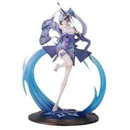 Action Toy Figures 25cm Anime Genshin Impact Figure Kamisato Ayaka Figures Kamisato Figurine Pvc Model Collectable Ornament Toy Doll Christma Gifts Y240515