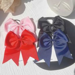 Hair Accessories 1Piece Solid Colour Ribbon Bowknot Elastic Hair Bands For Cute Girls Rubber Band Hair Ropes tail Holder Kids Hair Accessories