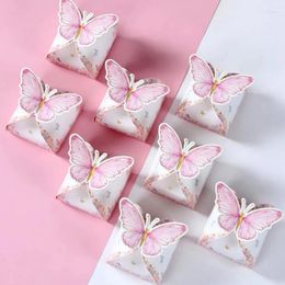 Gift Wrap 12PCS Butterfly Candy Box Birthday Party Chocolate Biscuit Small Wedding Favors Guests Giveaways Boxes Supplies