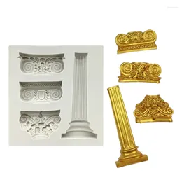 Baking Moulds Roman Column Design Silicone Sugarcraft Mould Fondant Cake Decorating Tools Bakeware