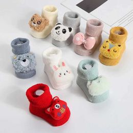 Kids Socks Autumn and winter baby shoes thick childrens floor socks warm and soft childrens shoes non slip walking shoes family childrens casual slippersL2405