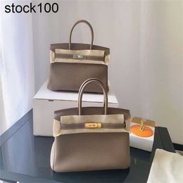 Wax Platinum Classic 2024 Tote Bag Wrapping Line Togo Calf Leather Lychee Grain Leather Women's Buckle Handbag