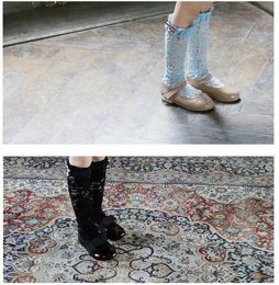 Kids Socks Elegant girl rural lace socks suitable for dresses girls spring legs with bowsL2405
