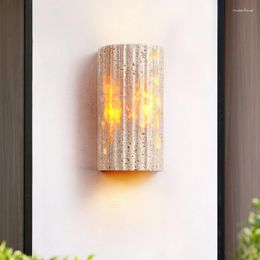 Wall Lamp Stone LED Light Outdoor Home Decoration Art Stair Courtyard Balcony Bathroom Atmosphere Decor Retro Living Room