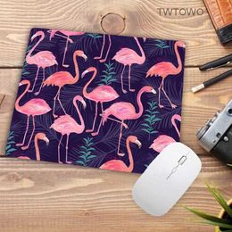 Mouse Pads Wrist Rests Mouse Pad Small size Computer Desk Mat lovely Anti-slip Anime Gamer Cartoon Pink Flamingo Carpet Office Decoration Mouse Mat J240510