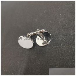 Links de manguito sublimação Blanklinks impressão transferida Presentes personalizados Consumíveis 20mm Drop Drop Drop Jewels Tie Ftar