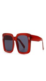 Retro Rectangle Sunglasses Women Fashion Rivets Jelly Colour Eyewear Men Square Leopard Yellow Sun Glasses Shades UV4001821051