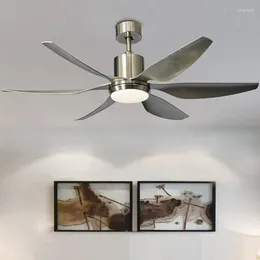 Inch Nordic Large Country Industrial Wind Ceiling Fan LED Light DC American Retro Remote Restaurant Living Room Fans