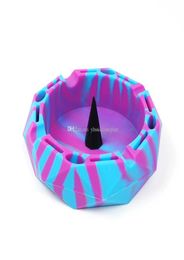 unbreakable Silicone Ashtray Pyramid Tap Tray with Compartments for Holding Coils Lighters Pens Papers heart resistant9869801
