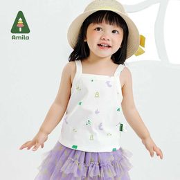 سترة Amila Baby Girls Top 2024 Summer New Multi Color Coat مع تعليق قطن لطيف لطيف 0-6YL2405