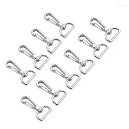 Dog Collars Keychain 10PCS 65mm 304 Stainless Steel Swivel Snap Hook Quick Link Clips Rigging Hardware For Leash Pet Chain Bag