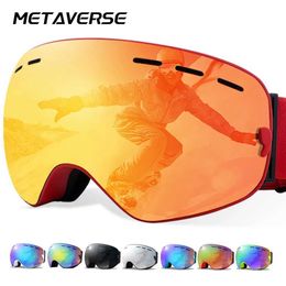 Outdoor Eyewear Ski goggles mens ski winter outdoor sports sled sunglasses Uv400 double lens anti fog skiing gogglesQ240514