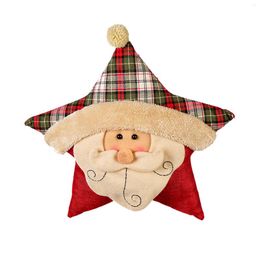 Pillow Christmas Five-pointed Star Shape Santa Claus / Snowman Decoration For Home Office Christmas/Halloween Decorations