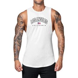 FITNESS SHARK Running Mens Summer Sports Sleeveless T-shirt Outdoor Training Breathable Moisture-absorbent Sweatshirt Vest 240515