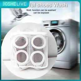 Laundry Bags Mesh Washing Machine Shoes Bag Protective Anti-deformation Clothes Storage Portable Travel Airing Dry Tool