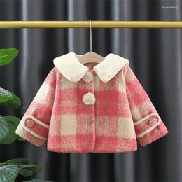 Down Coat Girls Woolen Coats Winter Children Cotton Velvet Fur Jackets For Baby Warm Outerwear Kids Fashion Clothes Toddler Tops Outdoors