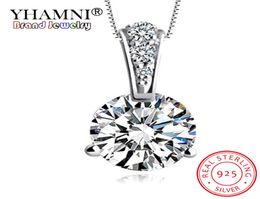 100 Real 925 Sterling Silver Zircon Small Pendant Necklace For Women Making Jewellery Gift Wedding Party Engagement LN00481037533