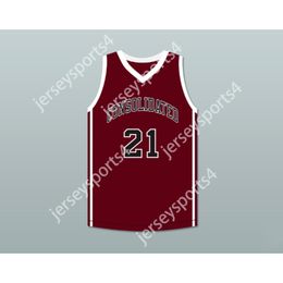 Custom Any Name Any Team ALEX CARUSO 21 AM CONSOLIDATED HIGH SCHOOL TIGERS BASKETBALL JERSEY All Stitched Size S-6XL Top Quality