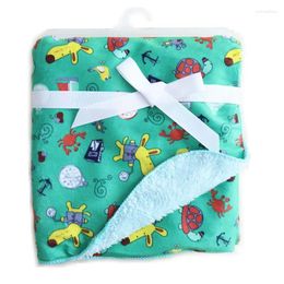 Blankets 2024 High Quality Baby Blanket Infant Thicken Double Layer Fleece Envelope Stroller Wrap For Born Bedding