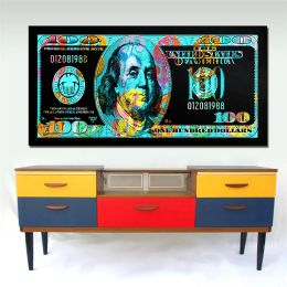 Inspirational Artwork Dollar Canvas Art Posters and Prints Abstract Money Canvas Paintings for Modern Wall Art Cuadros Pictures