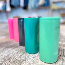 Slim Doublewalled Stainless Steel Thermoses Insulated Can Mug Cooler for 12 Oz Slim Cans Thermos Cup Glitter Mermaid 157 S24133326