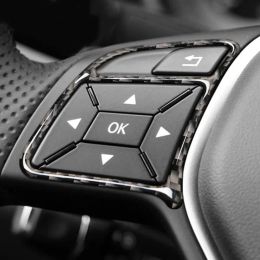 Accessories Carbon Fiber Car Steering Wheel Buttons Frame Decoration Cover Trim 2pcs For Mercedes Benz A B C E G CLA ML GL CLS SL GLK Class