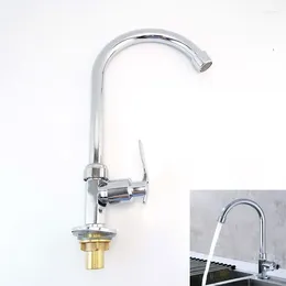 Kitchen Faucets Flexible Faucet Head Single Hole Cold Water Spout Sink Tap Stream Sprayer Silver 360 Degree Home Accessories S1