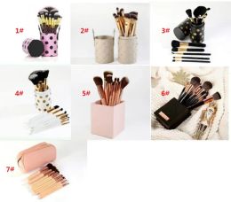 Brushes Makeup Brush Set 8 styles Cosmetics Brushes+cylinder Eyeshadow Face Gold point Multipurpose Beauty Cosmetic Tool Brushes DHL shipp