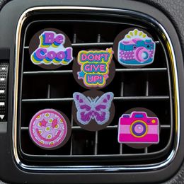 Car Air Freshener Pink Cartoon Vent Clip Outlet Per Conditioner Clips Drop Delivery Otczm