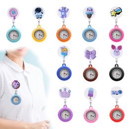 Pocket Watches Aron 15 Clip On Watch Brooch Fob Nurse Pin-On Alligator Medical Hang Clock Gift Drop Delivery Otnki