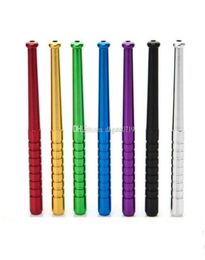 Mixed Colours Portable Metal Snuff Straw Sniffer Snorter Nasal Tube Wee Straight Type Snuffer Bullet for Smoking Pipe Accessories 2233028