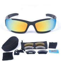 Outdoor Eyewear Polarisation tactical glasses four lens set shooting protective outdoor hiking glassesQ240514