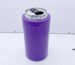 DIY Heat Sublimation Can Cooler 12oz Slim Straight Can Insulator Blank Double Wall Stainless Steel Vacuum Cooler sea DWD69137581
