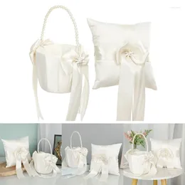 Party Decoration Slim With Pearls Handle Flower Girl Accessory Basket Carry Ease Wedding Good Gift &Souvenirs
