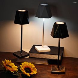 Table Lamps Cordless LED Desk Lamp Touch Control Wireless USB Rechargeable 3 Colour Stepless Dimming Atmosphere Lights