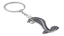 Creativity Metal Cobra Snake Emblem Badge Keychain Key Ring Car Keyring Interior Accessories6654704