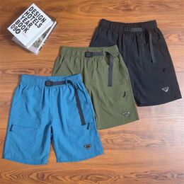 Summer Sports Solid Mens Shorts Quick Dry Elastic Waist Blending Zipper Short Black Army Green Blue Lightweight Athleisure Cargo Pants