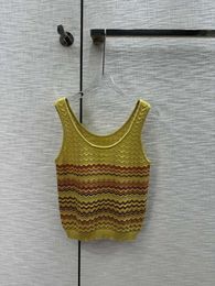 2024 Spring/Summer Latest Series Wave Pattern Knitted Tank Top