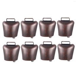 Party Supplies 8 Pcs Bronze Bells For Cattle Hanging Ornament Thicken Copper Decor Grazing Supply Cows Herd
