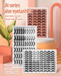 Diverse 25mm Mixed Styles 3D Mink False Eyelashes Natural Long Lashes Handmade Wispies Bushy Fluffy Sexy Eye Makeup Tools 20 Pairs5070187