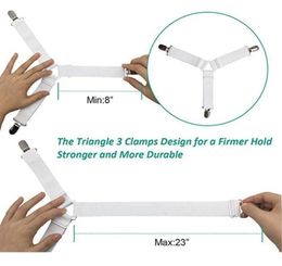4pcs Adjustable Elastic Mattress Cover Corner Holder Clip Bed Sheet Fasteners Straps Grippers Suspender Cord Hook Loo jllxsV4164377