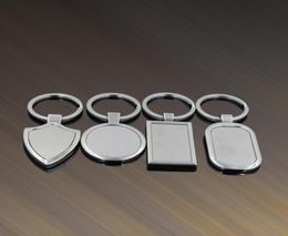 4 Designs Newest Metal Blank Keychains Advertising Keyrings for Promotional Gifts drop 9955335