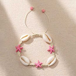 Bangle 2023 New Bohemian Natural Sea Shell Bracelets for Women Ocean Wind Starfish Turtle Braided Bracelets Summer Beach Jewellery Gifts