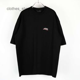 designer T-shirts Ballencigss Hoodies Men's Sweatshirts B embroidered Cola Paris Band Black Loose short sleeve T-shirt for men and women Z4OH