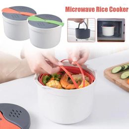 Double Boilers Microwave Steamed Rice Cooker Spoon Special For High-temperature Resistant Ovens Cooking Lunch Box G9W3