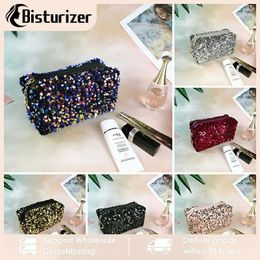 Makeup Brushes Portable Bag Polyester Exquisite Sequins More Concise Crowd Focus Patterns Storage Product Size 7 9 19cm