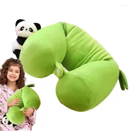 Blankets Travel Pillow Blanket Panda 2-in-1 Fun Aeroplane Neck Long Cylindrical For